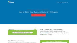 Add or Claim Your Business Listing on CitySearch | Synup