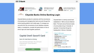 Citywide Banks Online Banking Login - CC Bank