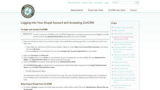 Login Into Your Drupal Account and Accessing CiviCRM |
