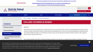 On-line Courses & Exams | Civil Air Patrol National Headquarters