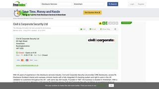 Civil & Corporate Security Ltd, Amersham | 1 review | Disclosure ...