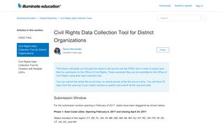 Civil Rights Data Collection Tool for District Organizations – Illuminate ...