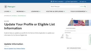 Update Your Profile or Eligible List Information | Mass.gov