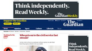 Who gets on to the civil service fast stream? | Society | The Guardian