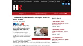 Online HR self-service access for MoD military and civilian staff ...