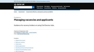 Managing vacancies and applicants - GOV.UK