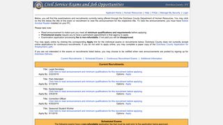 Dutchess County Civil Service Web Applications - Exam ...