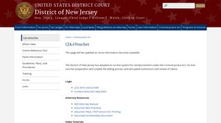 CJA eVoucher | District of New Jersey | United States District Court