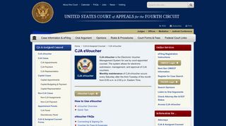 CJA eVoucher - United States Court of Appeals for the Fourth Circuit