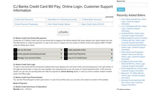 CJ Banks Credit Card Bill Pay, Online Login, Customer Support ...