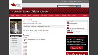 Canadian Journal of Earth Sciences - NRC Research Press