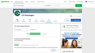 CK Technologies Employee Benefits and Perks | Glassdoor