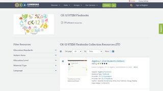 CK-12 STEM Flexbooks Collection Resources | OER Commons