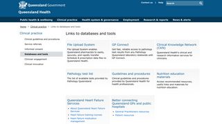 Links to databases and tools | Queensland Health