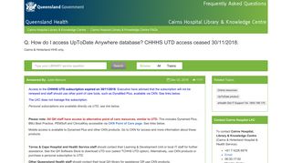 How do I access UpToDate Anywhere database? CHHHS UTD ...
