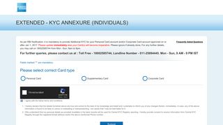 Card Member - KYC Form - American Express