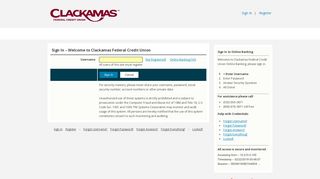 Clackamas Federal Credit Union Online Banking