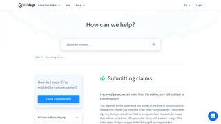 Submitting claims - AirHelp