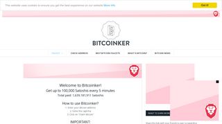 Bitcoinker - The Best Bitcoin Faucet, Claim Every 5 Minutes!