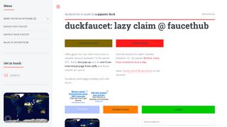 hourly claim BTC @ faucethub: login - ducksite