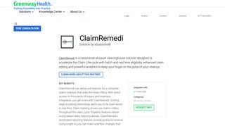 ClaimRemedi Clearinghouse Solution | Greenway Health