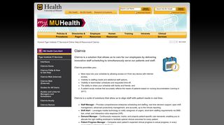 Clairvia - Home Page - My MU Health Homepage