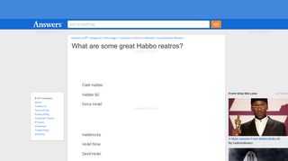 What are some great Habbo reatros - Answers.com