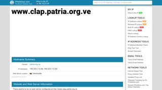 www.clap.patria.org.ve - Patria Clap | IPAddress.com