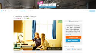 Claredale House Student Accommodation London. Mystudenthalls.com