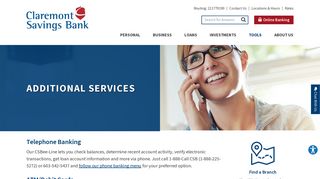 Additional Services | Claremont Savings Bank | Claremont, NH ...