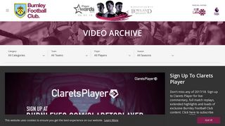 Sign Up To Clarets Player - Burnley Football Club