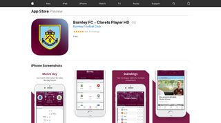 Burnley FC - Clarets Player HD on the App Store - iTunes - Apple