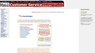 clarionledger.com : Customer Service: Account Management - Gannett