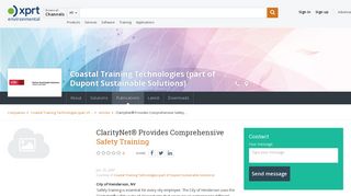 ClarityNet® Provides Comprehensive Safety Training | Environmental ...