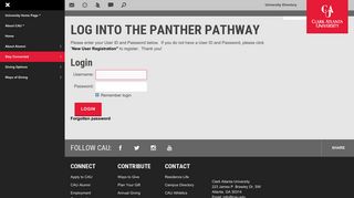 Panther Pathway Log-In - Clark Atlanta University