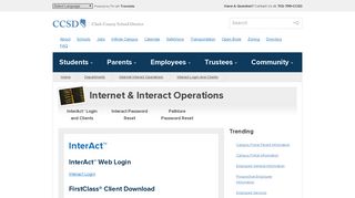 InterAct™ Login and Clients | Internet & Interact Operations | CCSD