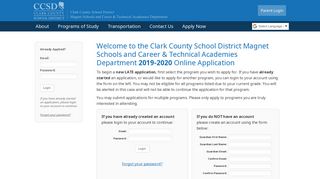 Online Application - Clark County School District ... - CCSD Magnet