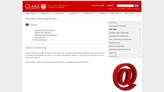 Email Forwarding | Help Desk | Information ... - Clark University
