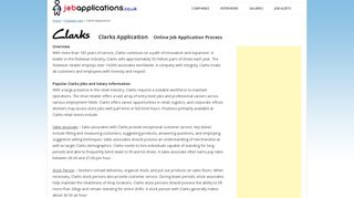 Clarks Job Application