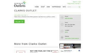 Palm Beach Outlets ::: Clarks Outlet