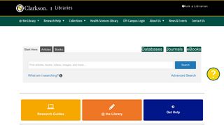 Home - Homepage - Libraries Homepage at Clarkson University ...