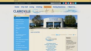 City of Clarksville, TN : Gas & Water