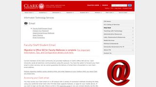 Email | Help Desk | Information Technology Services | Clark University