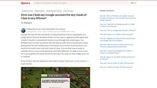How to link my Google account for my Clash of Clan to my iPhone ...