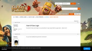 General Clash Of Clans Login - Supercell Community Forums