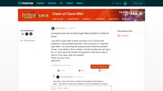 login failed - Clash of Clans Wiki - Fandom