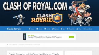 Can't Sign In with Google Play In Clash Royale - Clash Royale