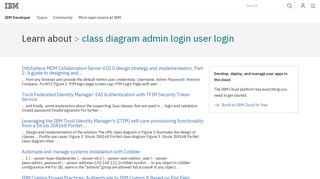 IBM Developer : class diagram admin login user login