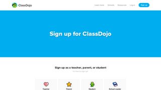 Sign up | ClassDojo
