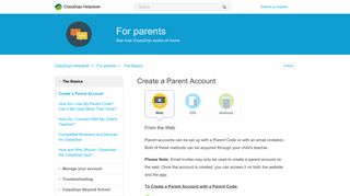 Create a Parent Account – ClassDojo Helpdesk
